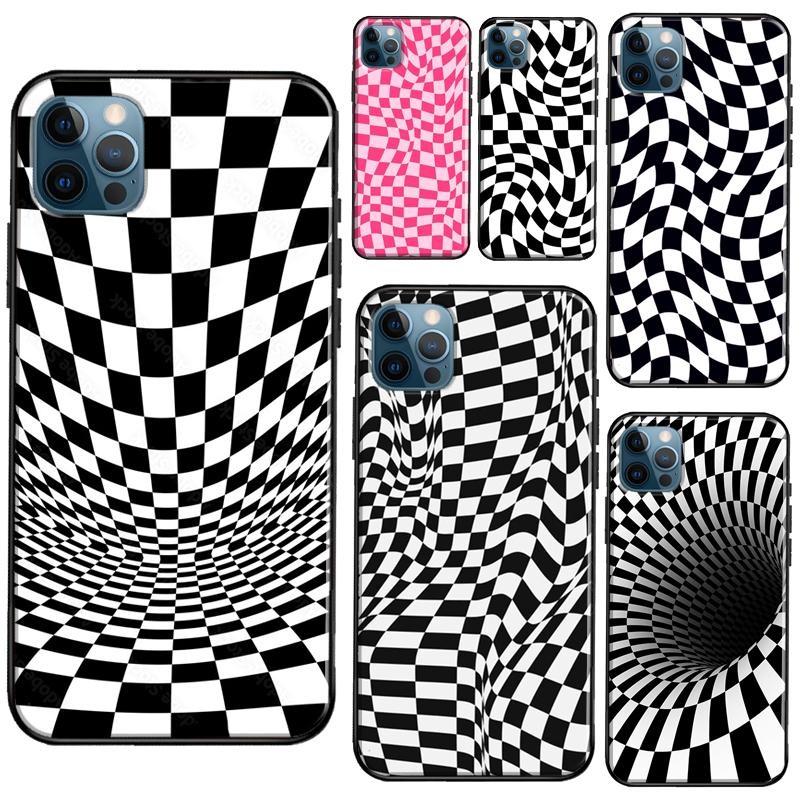 Чехол для телефона Crazy Checkered для iPhone 11 14 13 Pro Max XS XR X SE 2020 5S 6S 7 8 Plus 12 mini задняя крышка