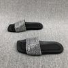2024 Summer Fashion New Sexy Casual Outerwear Solid Color Crystal Flat Slippers Comfortable Sandals