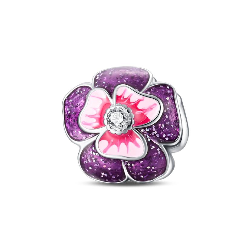 925 Серебряный цвет драгоценный камень бабочка светящийся светлячок фиолетовый подвески подвески подходят 925 оригинальные браслеты DIY вечерние ювелирные изделия подарок