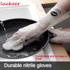 Household Waterproof Latex Gloves Rubber Dishwashing Mitts Durable Cleaning Housework Dishwashing Tools