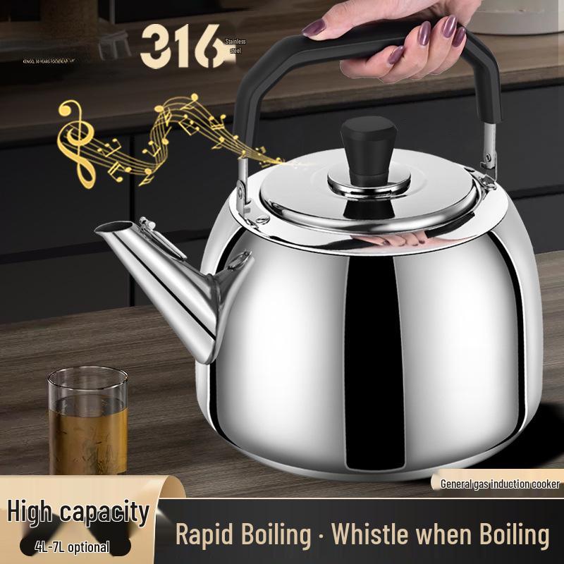 316 Stainless Steel Whistling Stovetop Kettle for Household Use