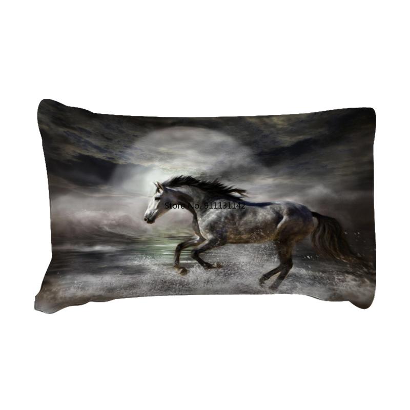 Комплект постельного белья с цифровым принтом 3D Black Horse Deluxe Single Double Queen King Full Size Down Beds Cover Cover