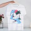 Frutiger Aero Men Shirt Harajaku Mens Clothing Summer Streetwear Casual Loose Print Tee Short Sleeve Tops