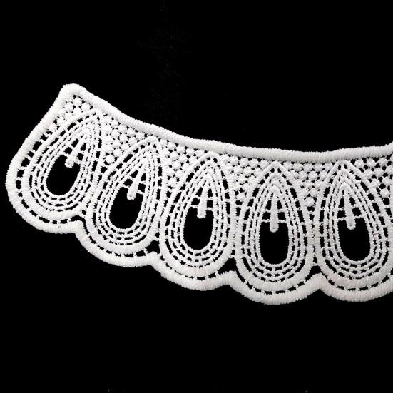 1 пара декоративных мягких и удобных 3D ажурных кружев с вышивкой, сделанных своими руками из молочного волокна, искусственного воротника, кружева для дома