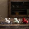 Incense Stick Holder Multifunctional Adorable Cartoon Cat Shape Ceramic Incense Holder for Home Decoration