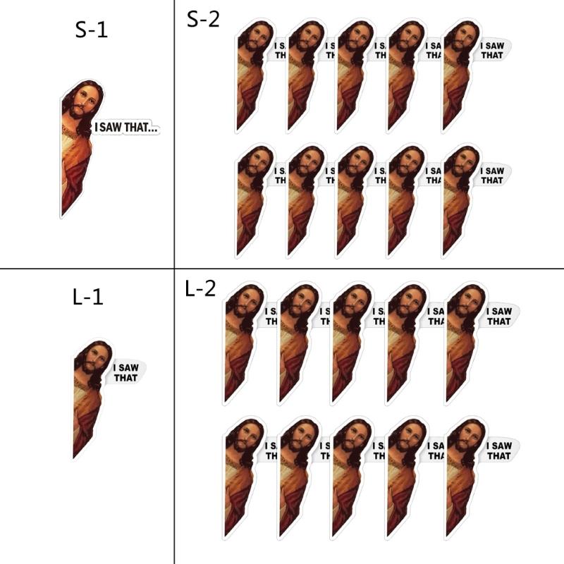 Christian Sticker Spoof Emblem Styling Motorcycle Bumper Label Laptop Jesus: I Saw That! DIY Skateboard Emblem IgPopular