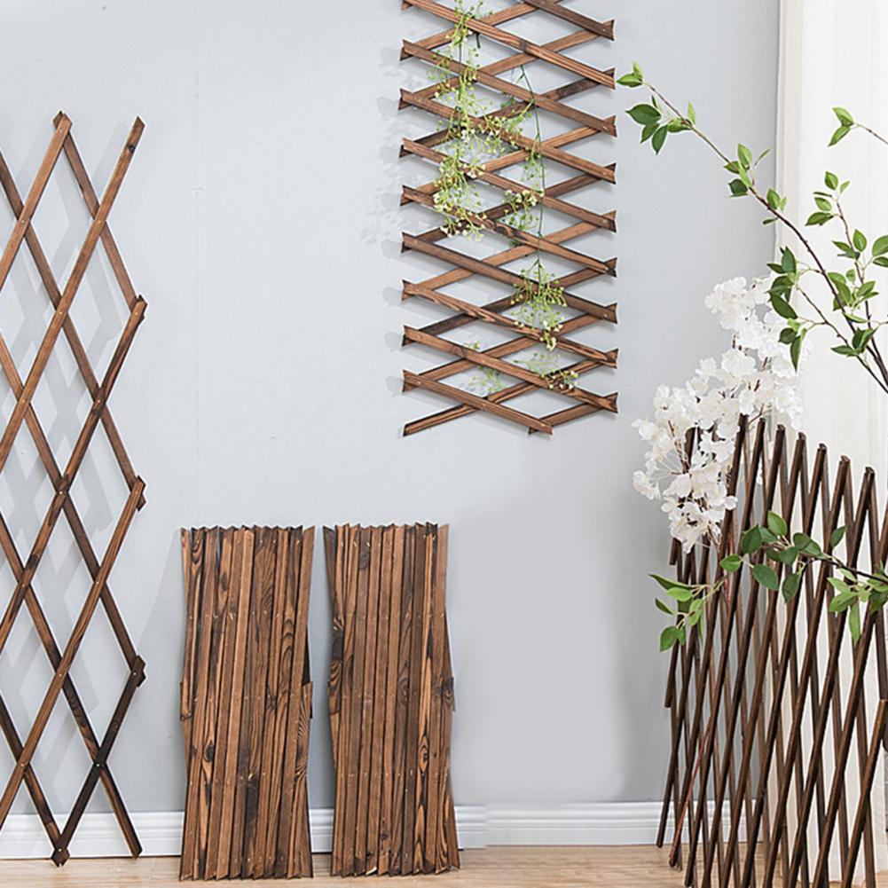 Expanding Wooden Garden Wall Fence Panel Plant Climb Trellis Support Decorative Garden Fence for Home Yard Garden Decoration