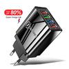 4U USB-зарядное устройство Quick Charge 3.0 для iPhone Samsung Huawei Xiaomi Android, 4 порта, универсальный адаптер для быстрой зарядки мобильного телефона