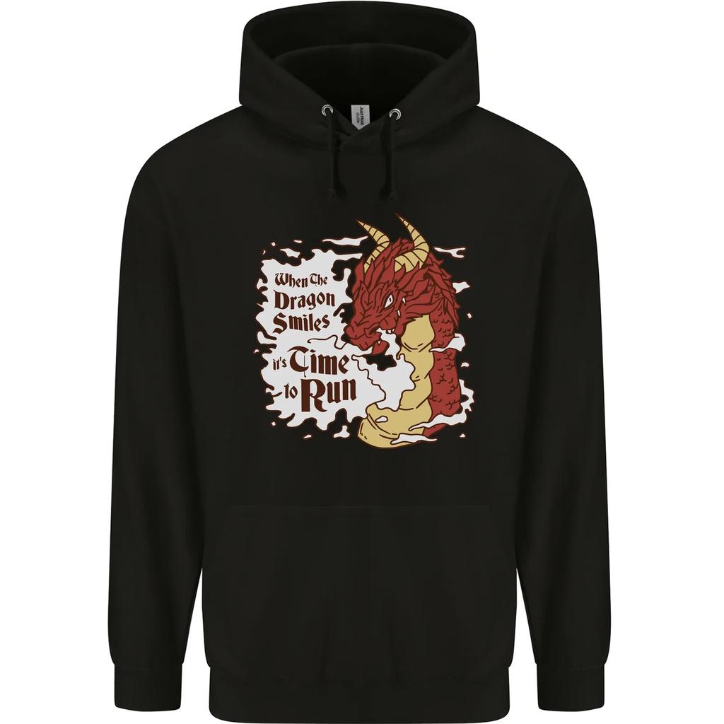 When a Dragon Smiles Fantasy RPG Hoodie