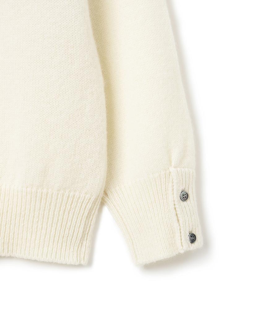 KNITTED Shaggy Dog 100% Wool Round Knit Ivory