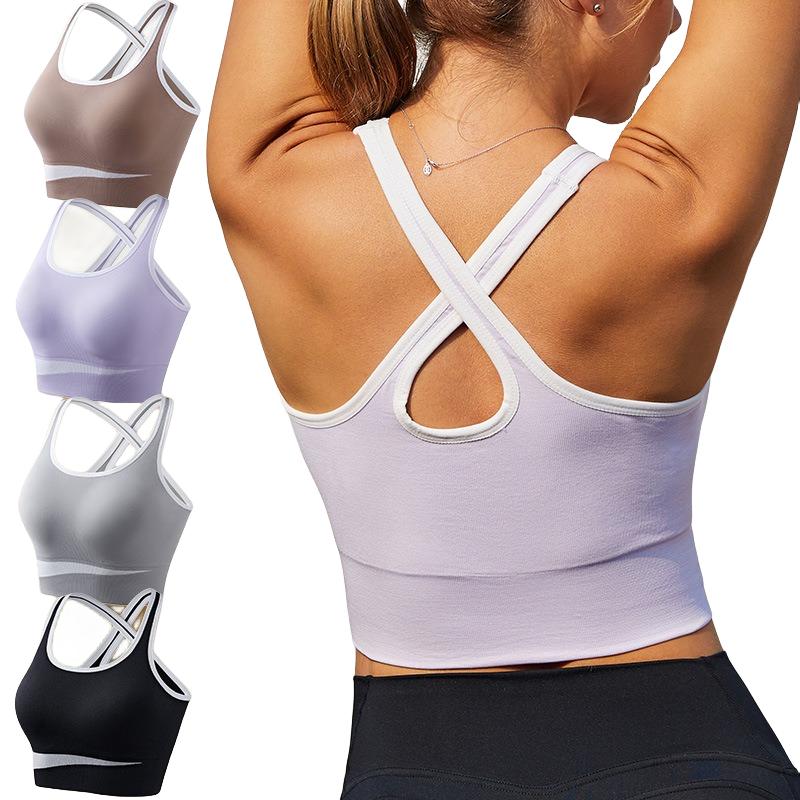 Женские спортивные бюстгальтеры, противоударный бюстгальтер для йоги, нижнее белье для бега для женщин, спортивный спортивный жилет больших размеров для бодибилдинга, интимная одежда