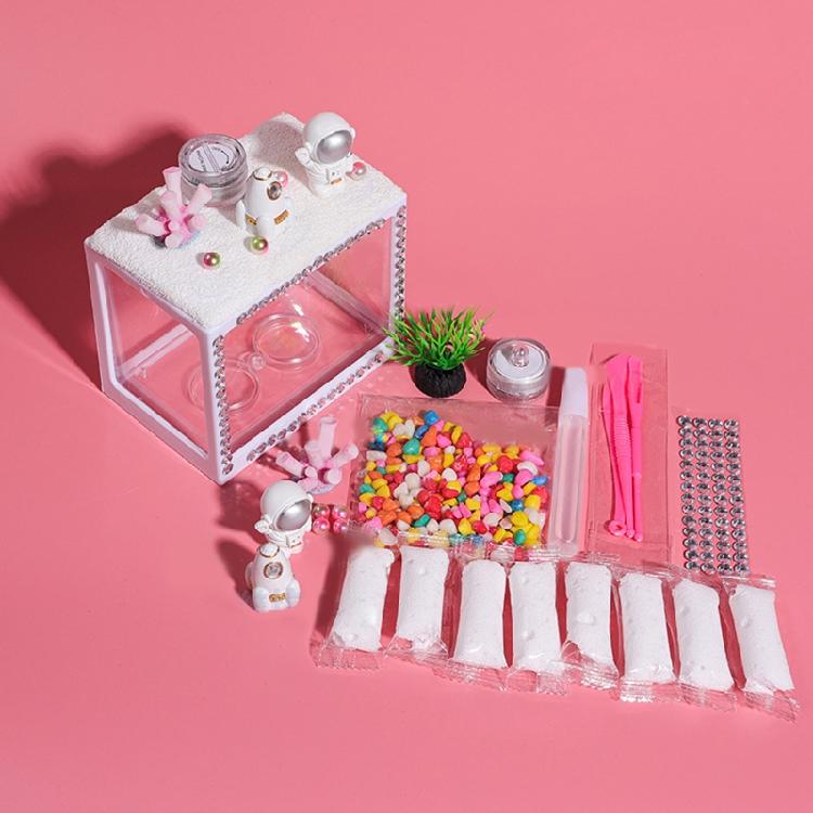 Маленькая рыбка Петушок для аквариума Мини-пластиковые аквариумы Прозрачные для черепахи Кормушка