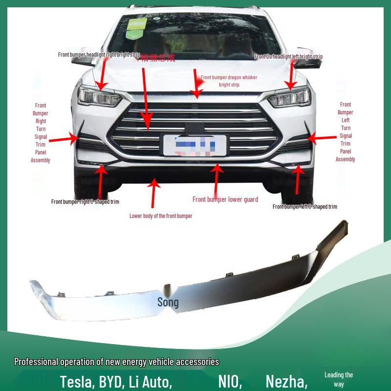 BYD Song Pro 2-го поколения Передний бампер Панель указателя поворота «Усы дракона» Защита кузова