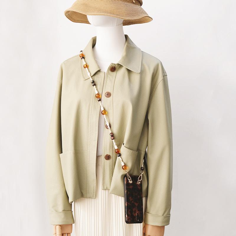 Новая модная женская сумка, аксессуар, съемные янтарные цепочки из бисера, синий акриловый роскошный ремешок, женская сумка, цепочка с ручкой на плечо