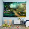 Натуральный лесной гобелен с пейзажным принтом, большой настенный гобелен, дешевый настенный гобелен в стиле хиппи, богемный настенный гобелен