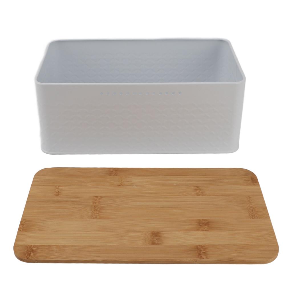 Хлебница с бамбуковой крышкой, сетчатыми вентиляционными отверстиями, большой вместимости, прямоугольный контейнер для хранения хлеба