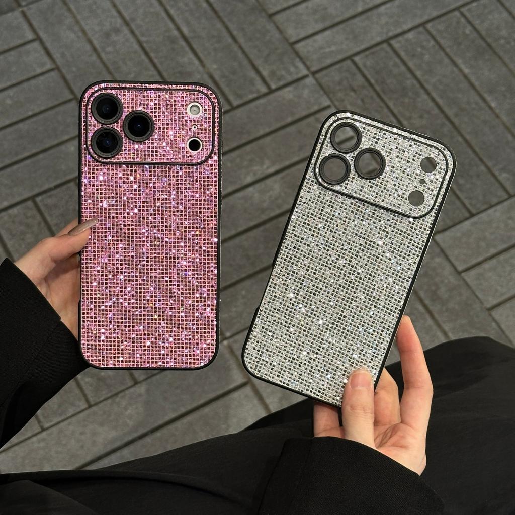 Роскошные акриловые бриллианты для чехла мобильного телефона Apple 17 iPhone16promax блестящий 15 всесторонний 14 защитный чехол