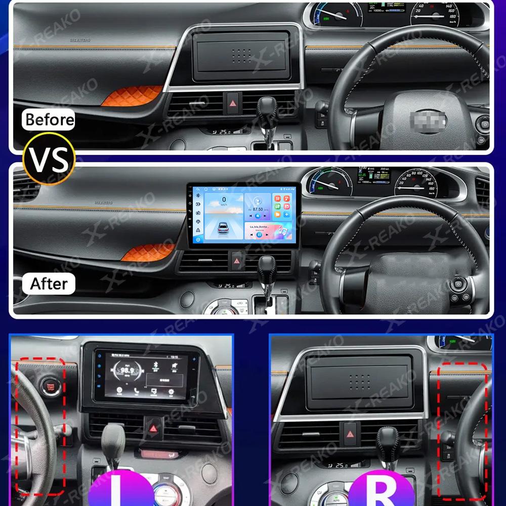 Автомобильная стереосистема для Toyota Sienta 2 2015 2016 2017 2018 2019-2022 Автомагнитола Автомобильная радиостанция GPS 2Din Мультимедиа Видеоплеер Стерео