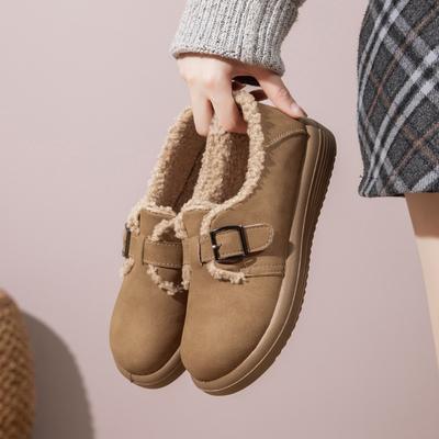 Осенне-зимняя обувь больших размеров, обувь на толстой подошве, теплая женская обувь и хлопковая обувь с плюшевой подкладкой