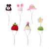 6x Mini Knitted Hats Desk Goose Outfits Seasonal Decor Accessories Porch Funny Adjustable Strap