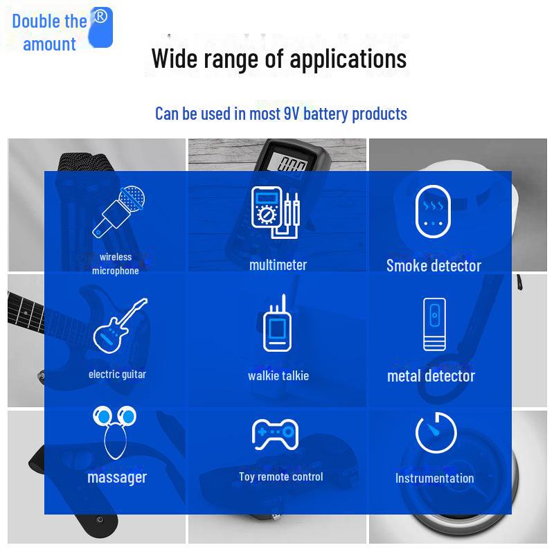 Набор перезаряжаемых батареек 9В и зарядного устройства для беспроводных микрофонов