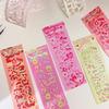 Korean Version of The Cute Ribbon Bear Stickers Laser Flash Flash Goo Card Handbook Album Goo Plate DIY Decorative Material
