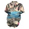 Men's Fashion Loose Hawaiian Printed Short Sleeve Beach Shirt