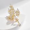 Senior Brooches Flower Leaf Brooch Pins for Women Suit Pendant  Fashion Brooches Jewelry
