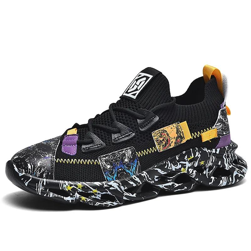 High Quality Shoes Trainers Men Fashion Printed Men's Casual Sneakers Big Size 46 Breathable Blade Shoes Men Zapatillas Hombre