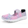 Women's Fashion Casual Rainbow Ladies Summer Sports Runnings Woven Mesh Flat Shoes