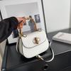 Spring and Summer New Portable Bamboo Bag Women's Shoulder Bag Advanced Texture Niche Design Light Luxury Retro Saddle Bag