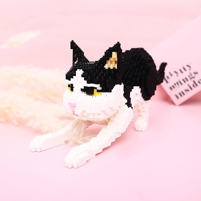 Конструктор Кошка Домашнее животное Наборы строительных игрушек, Сделай сам Животные Блоки Набор для сборки для взрослых Микро 3D Строительная игрушка Кирпичики Кошки Конструктор Игрушка Подарок для