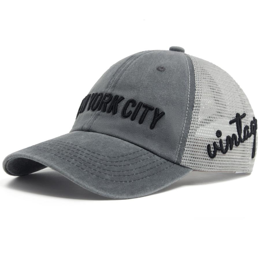 НЬЮ-ЙОРК Буквы Бейсболка Мужская Летние Сетчатые Кепки Женская Snapback Боковая Винтажная Боковая Вышивка Хип-Хоп Тракерская Кепка Унисекс