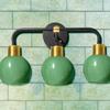 Vanity Lighting - 3 Bulb Vanity Light - Wall Sconce Lamp Lighting Mid Century Bell Shade Wall Fixture (3-Lights, Multiple Colors)