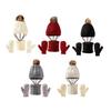3Pcs/Set Kids Hat Scarf Glove Set Plush Ball Decor Twist Texture Thickened Warm Brimless Hat Long Scarf Touch Screen Gloves Set