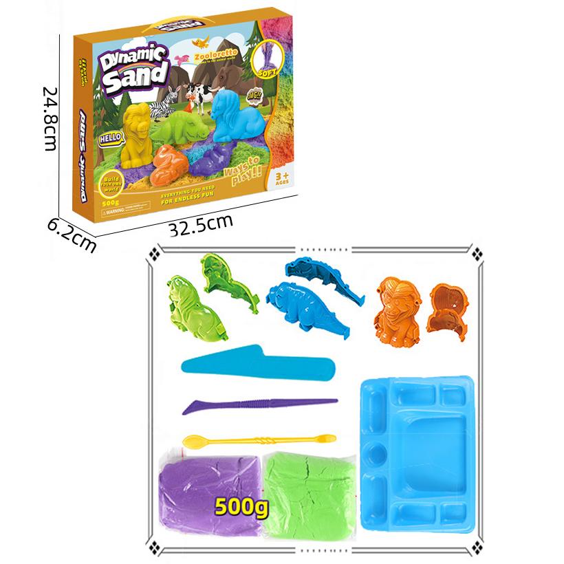 Песочные игрушки для малышей, набор песка для игр с динозаврами с формочками для животных, песочная форма для динозавров, поднос и аксессуары для мальчиков и девочек в возрасте от 3 до 10 лет