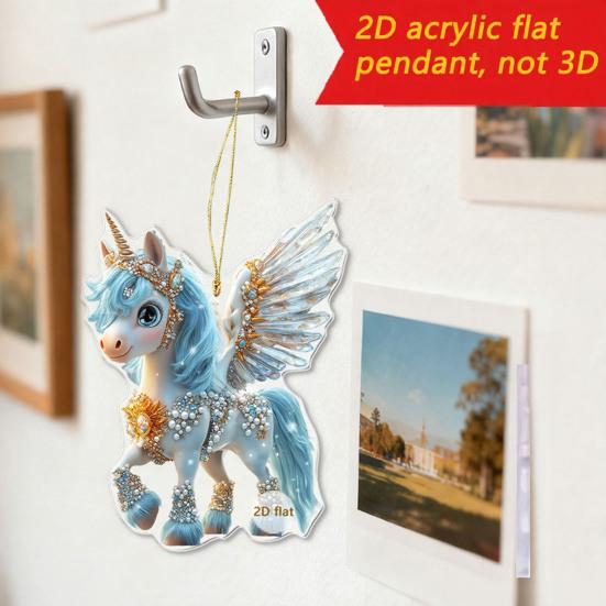 Акриловое подвесное украшение для автомобиля, подвеска на зеркало заднего вида, милый мультяшный автомобильный брелок, аксессуар для рождественских елок, дверей, окон, заборов, веток