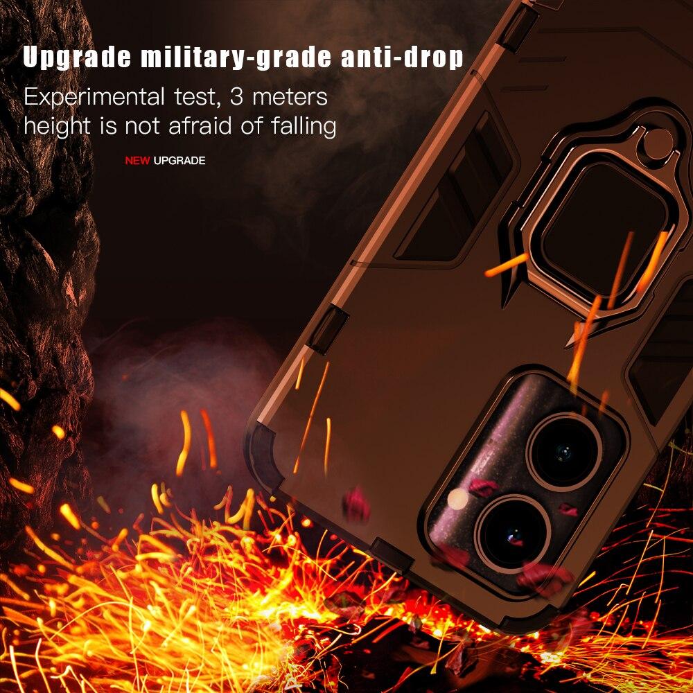 KEYSION Противоударный защитный чехол для Realme C33 C35 C30 V20, мягкий силикон + ПК, металлическое кольцо-подставка, задняя крышка для телефона для OPPO A96 A76 4G