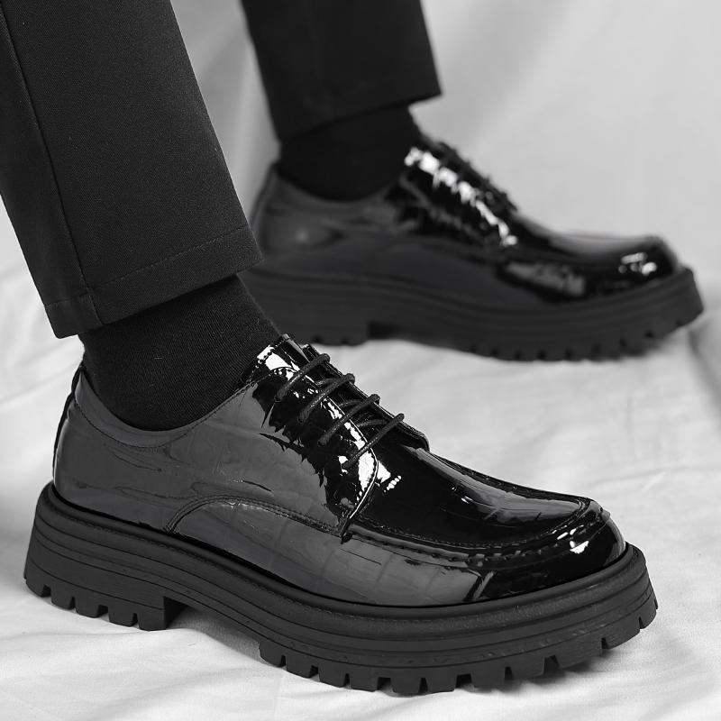 Модная обувь с принтом крокодила Мужская Свадебное платье Кожаная обувь Мужская Итальянская Обувь Оксфорды Мужская Деловой костюм Офис 2025 Итальянская Обувь