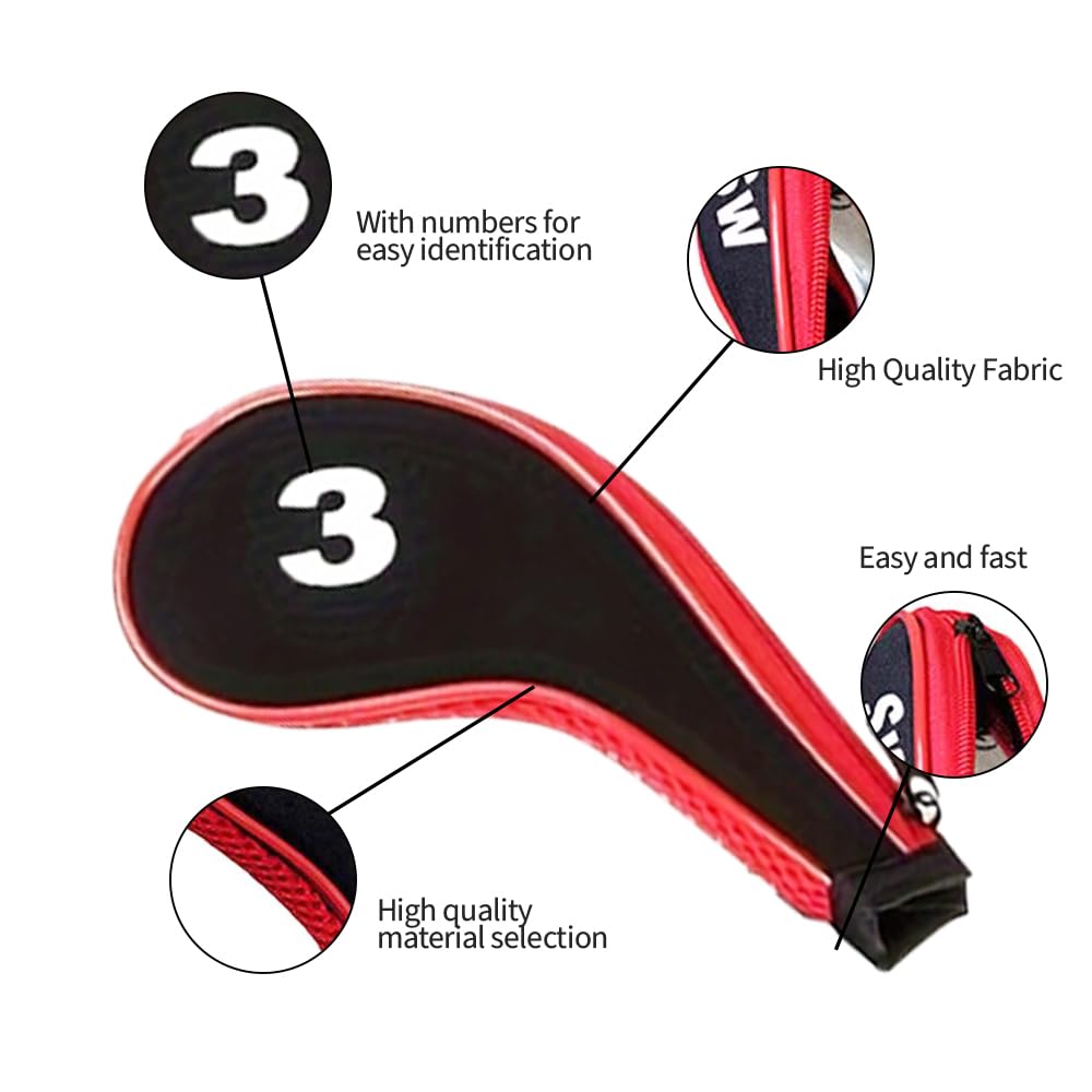 Scott Edward Digital Print Neoprene Long-Neck Golf Iron and Wedge Headcovers