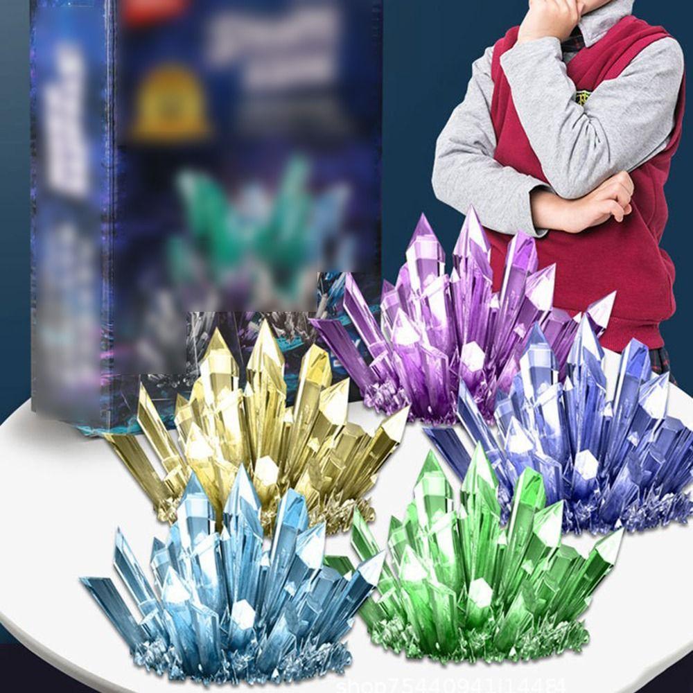 Vibrant Colored Crystals DIY Educational Science Toys Display Cases Crystal Making Kit Boys