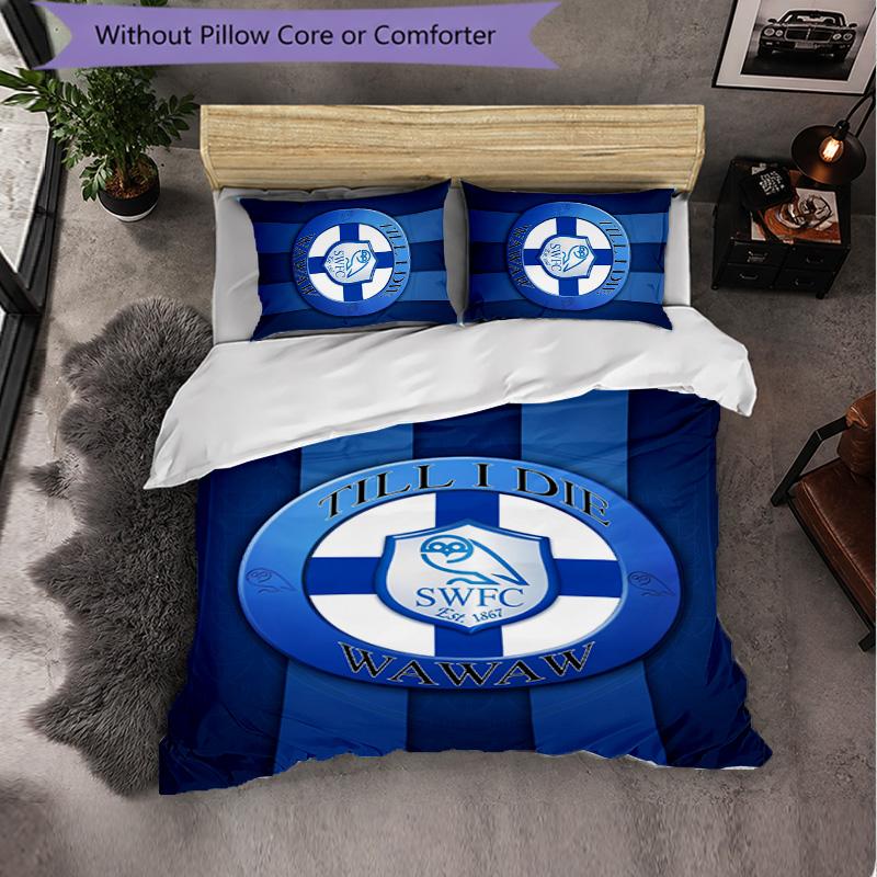 Sheffield Wednesday Themed Bedding 3Pcs Duvet Cover Set Decorative Bed Linen For Teen Room Home Decoration