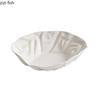Pure White Ceramic Pleated Plate Restaurant Irregular Soup Plate Salad Plate Pasta Dessert Plates Cooking Specialty Tableware