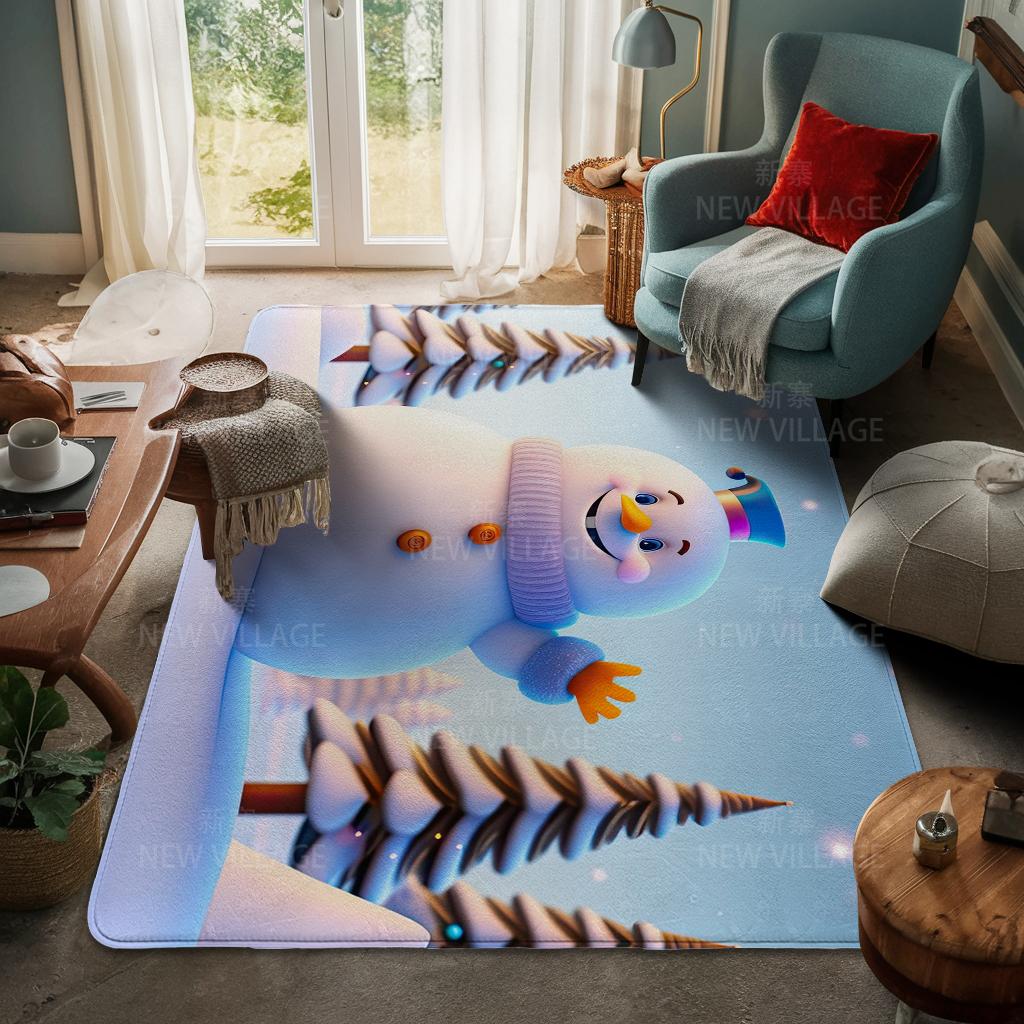 Ковер у входа в дом Домашний коврик у двери Гостиная Ванная Комната Ноги ванная комната Нескользящие коврики с водопоглощением для ванной Счастливого Рождества зима