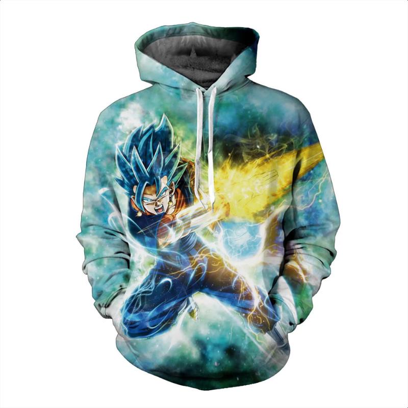 Dragon Ball New Saiyan Cute Anime Cartoon Fashion 3D Hooded Sweater Hoodie Adult Children's Size Four Seasons Loose Type