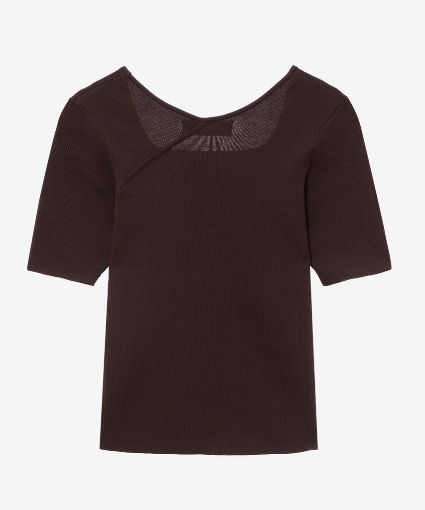 MIND BRIDGE WOMEN [W][Couture] Square Neck Slim Fit Knit - 2 Colors