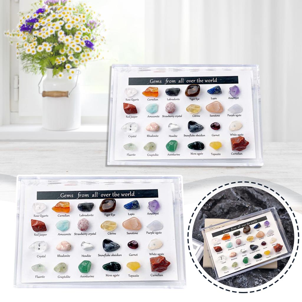 2021 Advent Calendar - 24 Pcs Mini Size Natural Crystal Agate Stone Rocks, Minerals  Fossils Advent Calendar