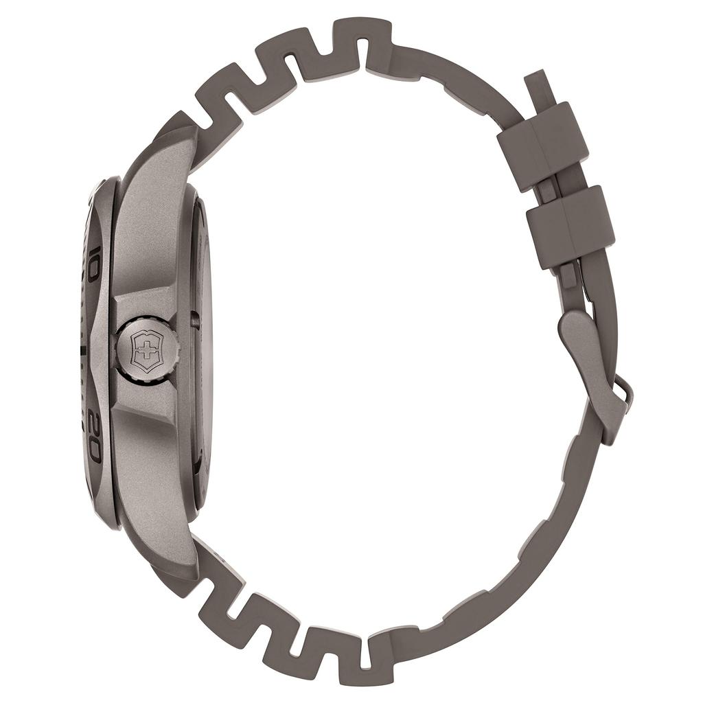 Часы VICTORINOX PROFESSIONAL DIVER TITANIUM Корпус из титана с пескоструйной обработкой Серый циферблат Серый резиновый ремешок Подарочный 241810 INOX. [