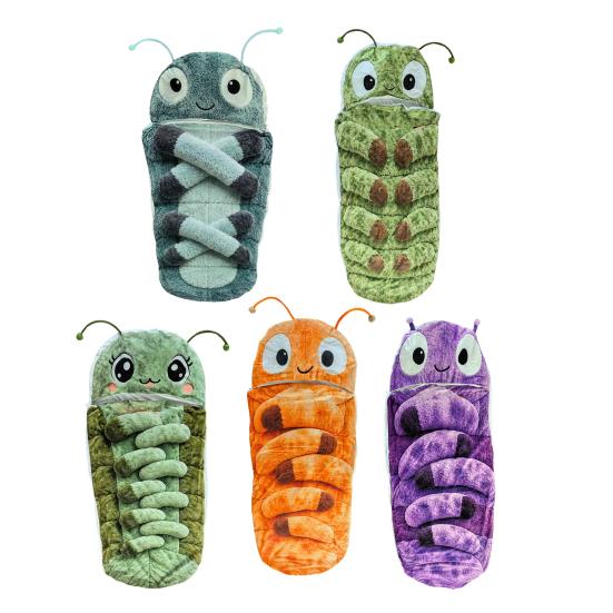 Yousheng Funny Caterpillar Sleeping Bag, Wearable Hugging Cocoon Lounger, Full Body Wrap, Cozy Sleep Sack for Naps Reading Dorm Travel