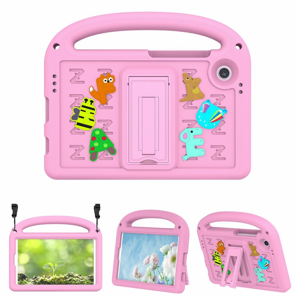 Чехол для Samsung Galaxy Tab A9, мультяшный дизайн, подставка, чехол для планшета из ЭВА+ПК с ремешком